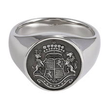 画像をギャラリービューアに読み込む, RSS1034 STAINLESS STEEL ROUND SIGNET RING AAB CO..
