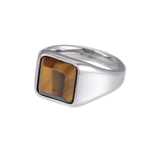 画像をギャラリービューアに読み込む, RSS1036 STAINLESS STEEL RING WITH NATURAL STONE AAB CO..
