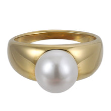 画像をギャラリービューアに読み込む, RSS1066 STAINLESS STEEL RING WITH SHELL PEARL AAB CO..
